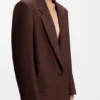 Relaxed-fit tailored blazer in virgin-wool blend