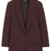 Relaxed-fit tailored blazer in virgin-wool blend