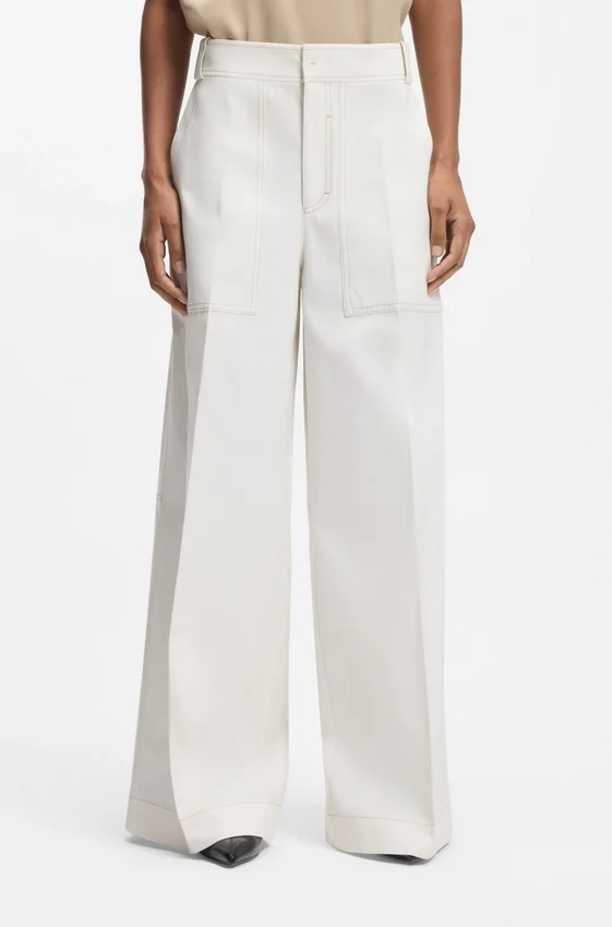 Relaxed-fit trousers in cotton canvas Relaxed-fit trousers in cotton canvas