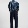 Relaxed-fit trousers in denim-look ripstop