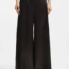 Relaxed-fit trousers in lustrous twill