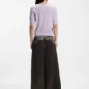 Relaxed-fit trousers in lustrous twill