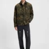 Relaxed-fit trousers in mercerised herringbone cotton
