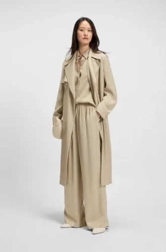 Relaxed-fit trousers in satin