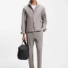 Relaxed-fit trousers in waffle fabric