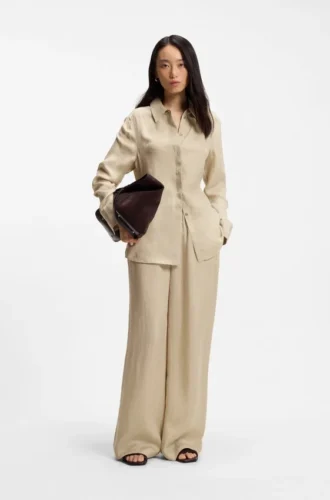 Relaxed-fit trousers with drawcord waist