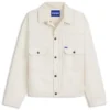 Relaxed-fit trucker jacket in ecru denim