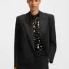 Relaxed-fit tuxedo blazer in virgin-wool twill