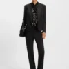 Relaxed-fit tuxedo blazer in virgin-wool twill
