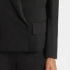 Relaxed-fit tuxedo blazer in virgin-wool twill