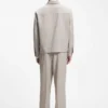 Relaxed-fit zip-up jacket in patterned virgin wool
