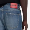 Relaxed-tapered-fit jeans in blue Egyptian-cotton denim