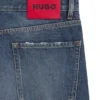 Relaxed-tapered-fit jeans in blue Egyptian-cotton denim