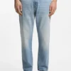 Relaxed-tapered-fit jeans in bright-blue denim Relaxed-tapered-fit jeans in bright-blue denim
