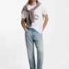 Relaxed-tapered-fit jeans in bright-blue denim Relaxed-tapered-fit jeans in bright-blue denim