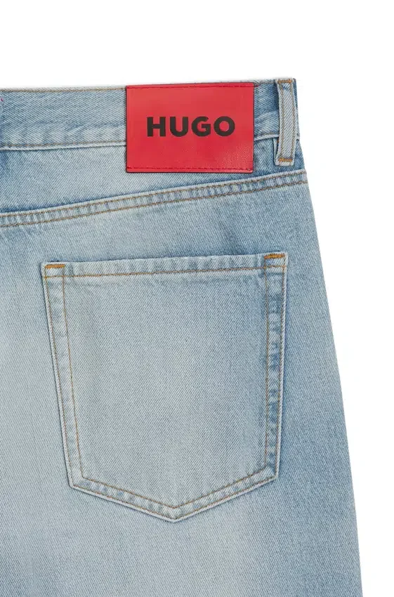 Relaxed-tapered-fit jeans in bright-blue denim Relaxed-tapered-fit jeans in bright-blue denim