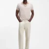 Relaxed-tapered-fit jeans in ecru denim
