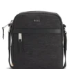 Reporter bag with leather trims