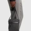 Reporter bag with leather trims