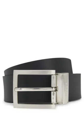 Reversible belt in Italian leather
