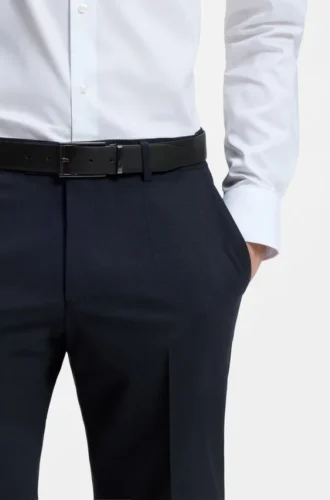 Reversible belt in Italian leather