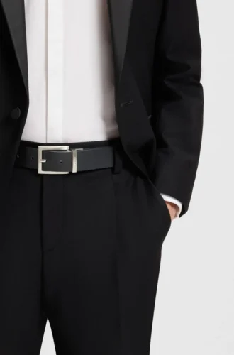 Reversible belt in Italian leather