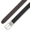 Reversible belt in Italian leather
