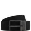Reversible belt with monogrammed Italian leather