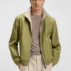 Reversible jacket in peached fabric