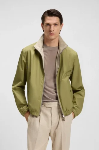 Reversible jacket in peached fabric Reversible jacket in peached fabric