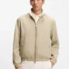 Reversible jacket in peached fabric