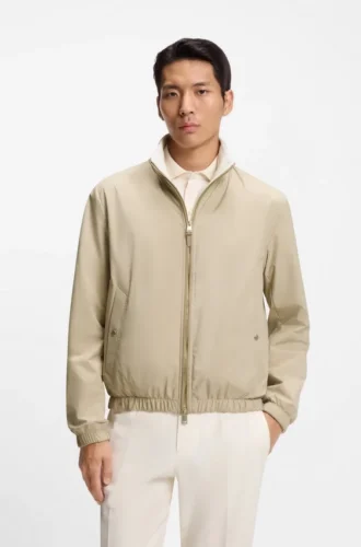 Reversible jacket in peached fabric