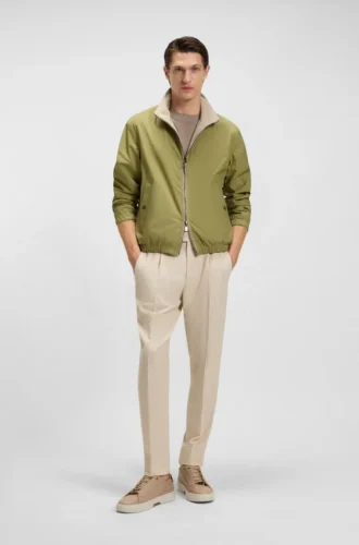 Reversible jacket in peached fabric Reversible jacket in peached fabric