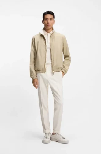Reversible jacket in peached fabric