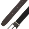 Reversible leather belt with smooth and textured finishes Reversible leather belt with smooth and textured finishes
