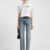 Rhinestone-artwork T-shirt in cotton jersey