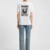 Rhinestone-artwork T-shirt in cotton jersey