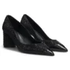 Rhinestone pumps in satin with 7cm heel
