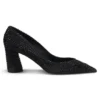 Rhinestone pumps in satin with 7cm heel