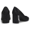 Rhinestone pumps in satin with 7cm heel
