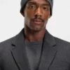 Rib-knit virgin-wool beanie with logo plaque
