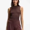 Ribbed top with mock neckline Ribbed top with mock neckline