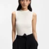 Ribbed top with mock neckline Ribbed top with mock neckline