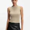 Ribbed top with mock neckline Ribbed top with mock neckline