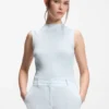 Ribbed top with mock neckline Ribbed top with mock neckline