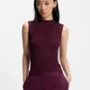 Ribbed top with mock neckline Ribbed top with mock neckline