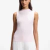Ribbed top with mock neckline Ribbed top with mock neckline
