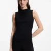 Ribbed top with mock neckline Ribbed top with mock neckline