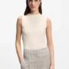 Ribbed top with mock neckline Ribbed top with mock neckline