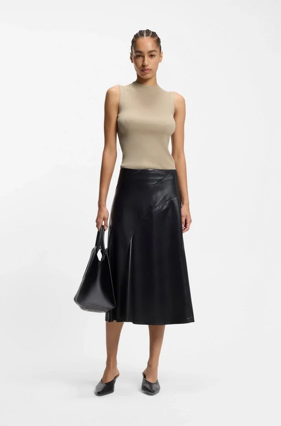 Ribbed top with mock neckline Ribbed top with mock neckline